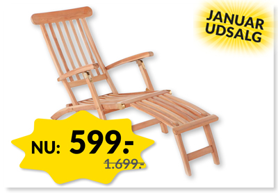 K&Oslash;LN TEAK D&AElig;KSTOL - JANUARUDSALG